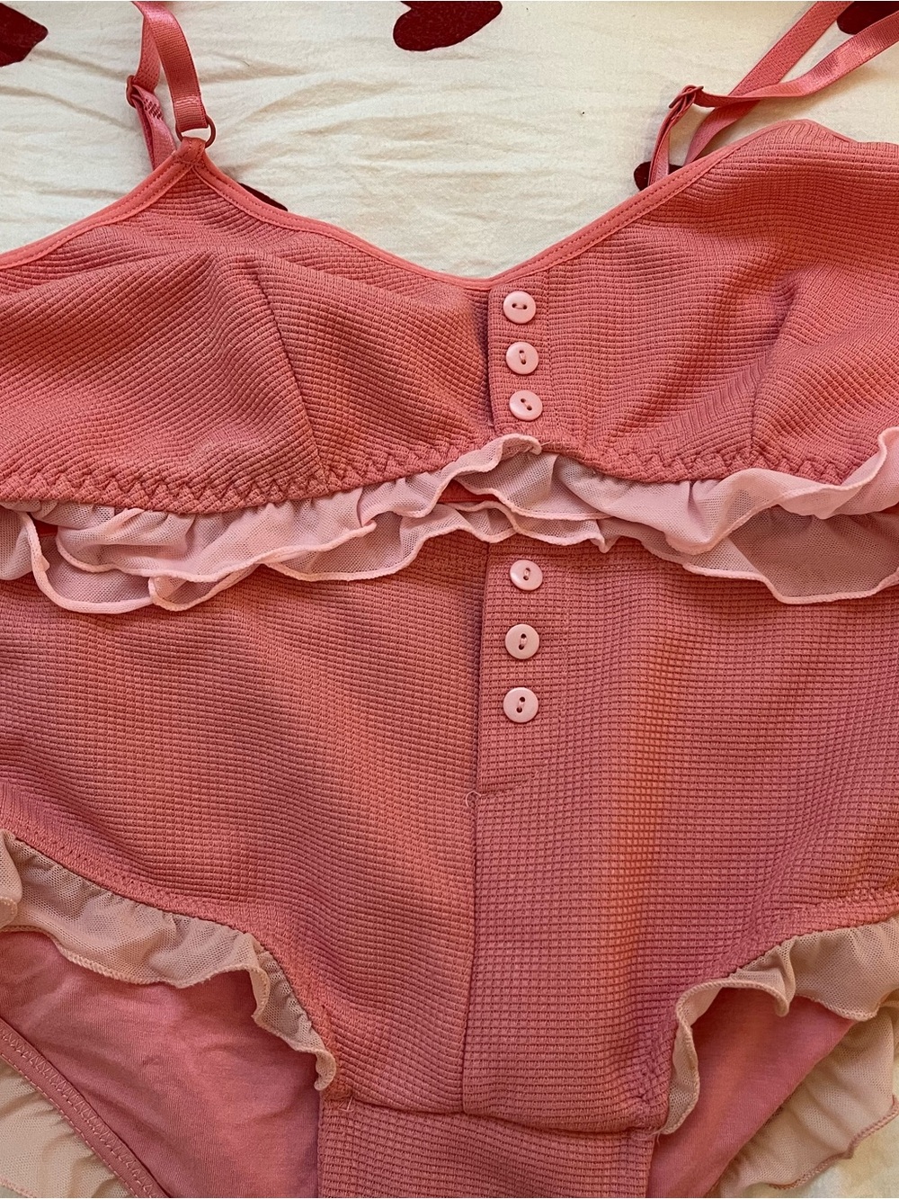 Pink Ruffled Bra and Panty Set